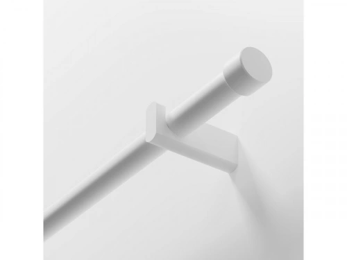 Kit de tringle a rideau Taiga Diam.28 mm Blanc mat 180 cm