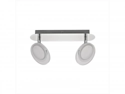 Rampe 2 spots led intégrée, métal chrome, INSPIRE Loob