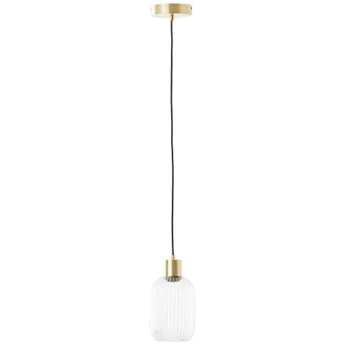 Suspension INSPIRE Dipsy E27 diam.14 cm laiton brosse/verre