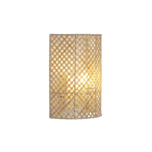 Applique mural demi-lune, INSPIRE Palanga, E14, blanc/bambou