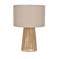 Lampe Mikona, acier, beige, H.40 cm INSPIRE, E27