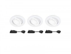 Spots encastrable, led, BAMA, rond, 4000K, GU10, blanc, classe A, lot de 3, Inspire