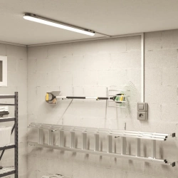 Réglette étanche led, volga, 140cm, 6400lm, 4000k, ip65, INSPIRE