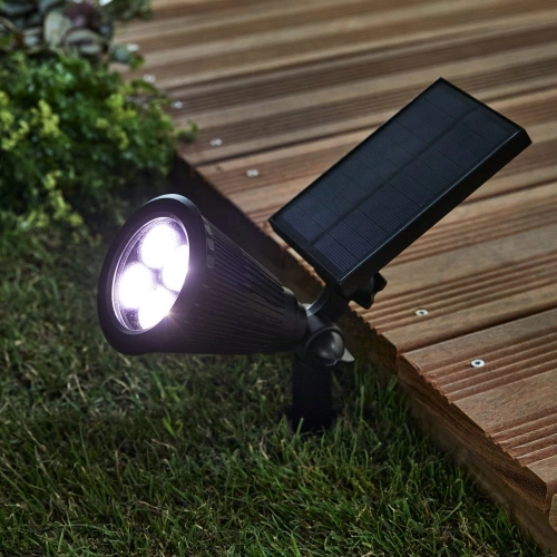 Spot à piquer solaire Riz 70 Lumen noir INSPIRE