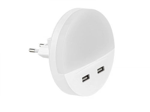 Veilleuse led sur prise avec 2 prises USB Tirpi, INSPIRE, 230 V