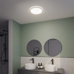 Plafonnier LED salle de bain Lano, D.29 cm 2300 lm blanc neutre, blanc INSPIRE