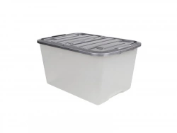 bac  IRIS polypropylène transparent / gris, 45 l