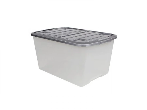 bac  IRIS polypropylène transparent / gris, 45 l