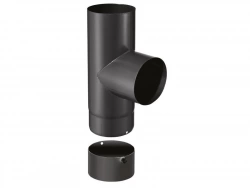 Té 90° + tampon pour raccordement Isotip, JONCOUX, diam. 150 mm noir mat