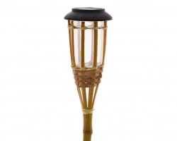 Balise solaire Torche 1 Lumen bambou LUMINEO