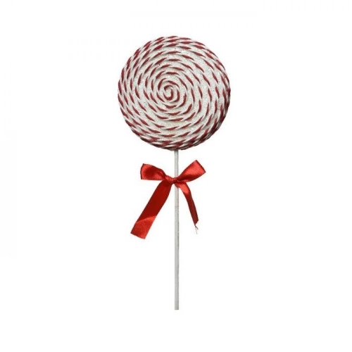 Suspension Sucette Rouge Et Blanc 28Cm