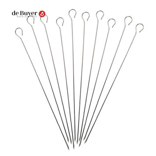 Lot de 10 brochettes Outdoor de Buyer en acier inoxydable - 35 cm