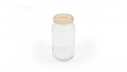Bocal à vrac vis 1,6l dima.82, couvercle imitation bois, Le Pratique