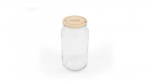 Bocal à vrac vis 1,6l dima.82, couvercle imitation bois, Le Pratique