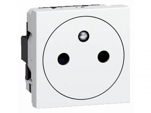 Prise avec terre affleurante Mosaic, LEGRAND, blanc