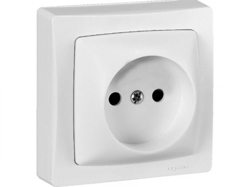 Prise 2 pôles sans terre saillie ASL, LEGRAND, blanc