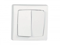 Double Interrupteur Va-Et-Vient Saillie Complet, Legrand Asl, Blanc