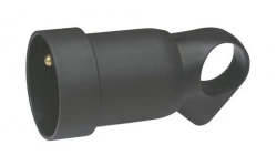 Fiche plastique avec anneau 2 P+T 16A verrouillage femelle noir