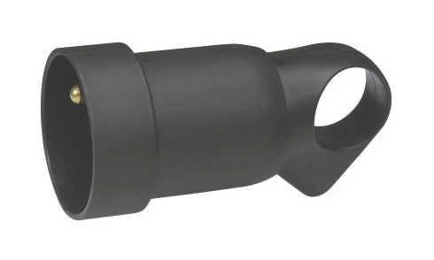 Fiche plastique avec anneau 2 P+T 16A verrouillage femelle noir