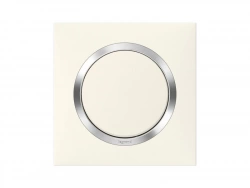 Plaque simple Dooxie, LEGRAND, blanc chromé