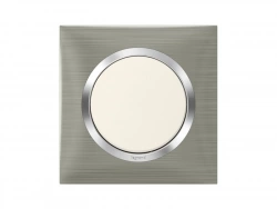 Plaque Simple Dooxie, Legrand, Inox Brossé