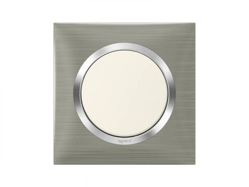 Plaque Simple Dooxie, Legrand, Inox Brossé