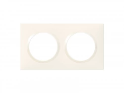Plaque double Dooxie, LEGRAND, blanc