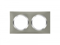 Plaque Double Dooxie, Legrand, Inox Brossé