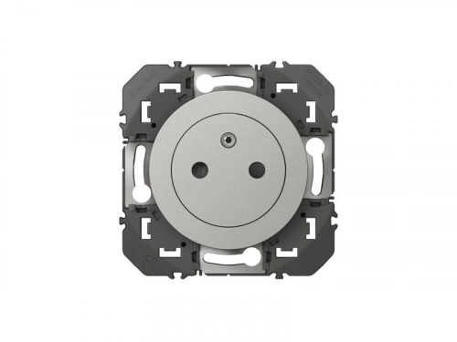 Prise avec terre affleurante Dooxie, LEGRAND, aluminium