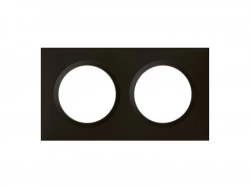Plaque Double Dooxie, Legrand, Noir Velours