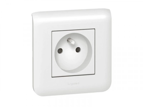 Prise Avec Terre Mosaic, Blanc, Legrand