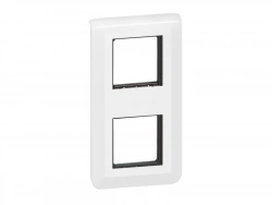 Support Et Plaque Double Vertical Mosaic, Legrand, Blanche