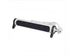 Multiprise Filaire Compact, 5 Prises Blanc Legrand, 1,5M