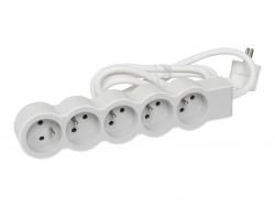 Multiprise Filaire Compact, 5 Prises Blanc Legrand, 3M