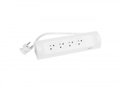 Multiprise Filaire Compact, 4 Prises Blanc Legrand
