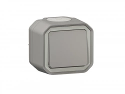 Poussoir étanche prêt à poser, LEGRAND Plexo, gris