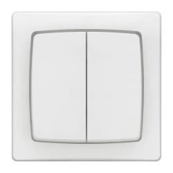 Double interrupteur va-et-vient saillie complet, LEGRAND Asl, blanc