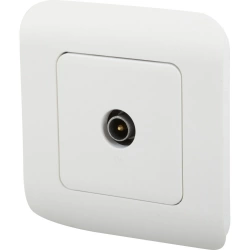 Prise tv Cosy, blanc-blanc n°0, LEXMAN