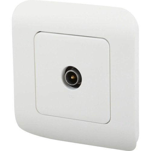 Prise tv Cosy, blanc-blanc n°0, LEXMAN