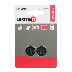 Lot de 2 piles lithium cr2016/dl2016, 3 V, LEXMAN