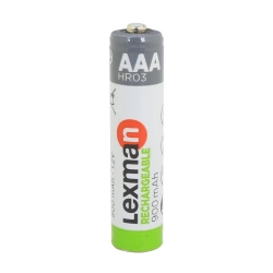 Lot de 4 piles rechargeable aaa, 900 mAh, LEXMAN