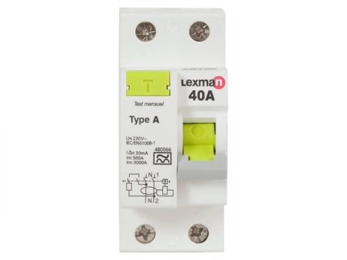 Interrupteur Différentiel Lexman, 30 Ma 40 A A