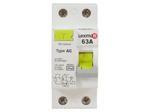 Interrupteur Différentiel Lexman, 30 Ma 63 A Ac