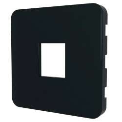 Cache prise rj45, prise double chargeur usb Cosy, LEXMAN noir-noir n°0 mat