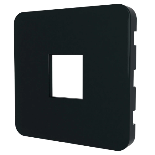 Cache prise rj45, prise double chargeur usb Cosy, LEXMAN noir-noir n°0 mat
