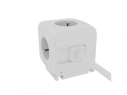 Bloc multiprise cube usb filaire, 4 prises blanc, 1.5m , LEXMAN