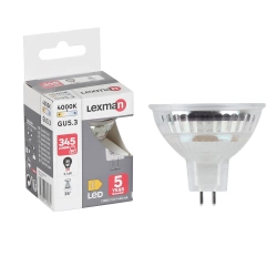 Ampoule led réflecteur GU5.3, 36°, 345 Lm = 35 W, blanc neutre, LEXMAN
