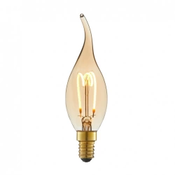 Ampoule led à filament déco, flamme, E14, 200Lm = 21W, blanc très chaud, LEXMAN