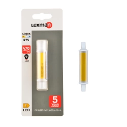 Ampoule led, crayon R7S, 470lm = 40W, blanc neutre, LEXMAN