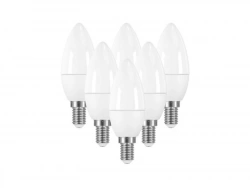 6 ampoules led dépoli flamme E14 470 Lm = 40 W blanc neutre, LEXMAN